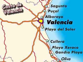 Valencia 1 Kaart