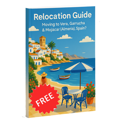 Ipad with eBook of the FREE Relocation Guide to move to the Spanish towns of Vera, Garrucha and Mojácar on the Costa de Almería to find a Spanish Property.